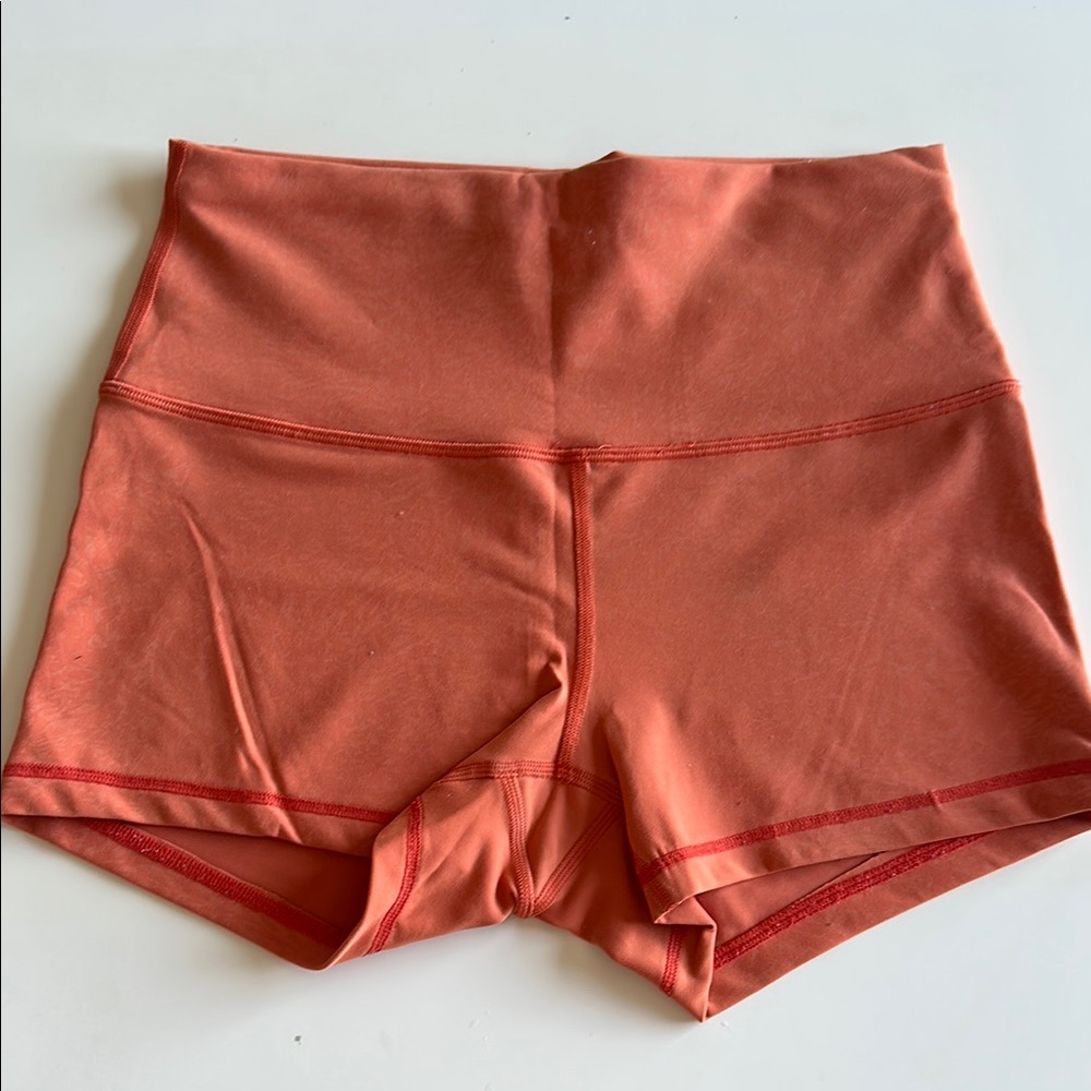 Lululemon Orange Align 2" Shorts size 6